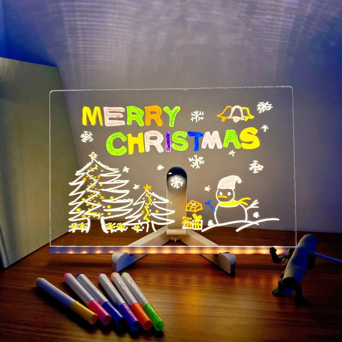 Kids' LED Note Board Dry Erase Smart Whiteboard with Stand and Adjustable Light