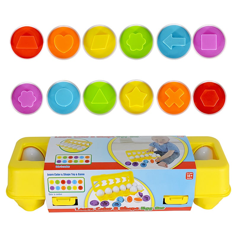 Kids' Matching Eggs Toy with Fine Motor Skills Development and Shape Learning In Carton