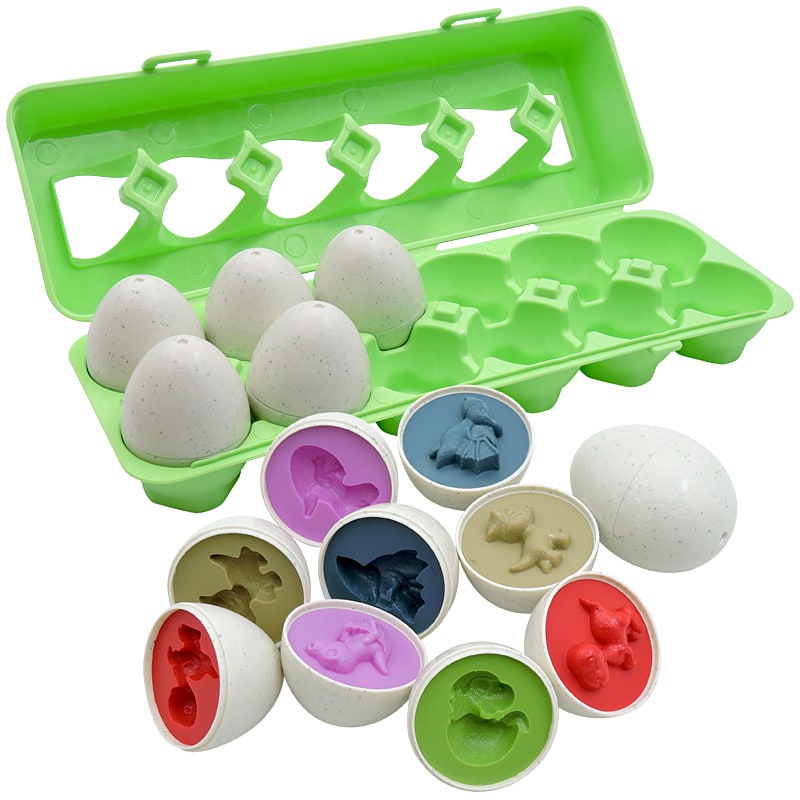 Kids' Matching Eggs Toy with Fine Motor Skills Development and Shape Learning In Carton