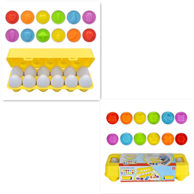 Kids' Matching Eggs Toy with Fine Motor Skills Development and Shape Learning In Carton