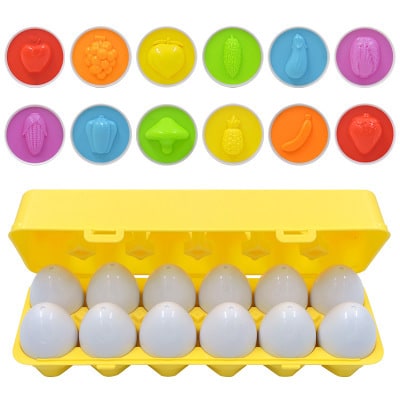 Kids' Matching Eggs Toy with Fine Motor Skills Development and Shape Learning In Carton
