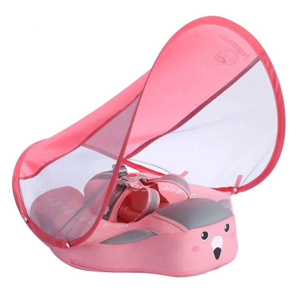 Baby Pool Float with Removable Sun Canopy and Safety Harness
