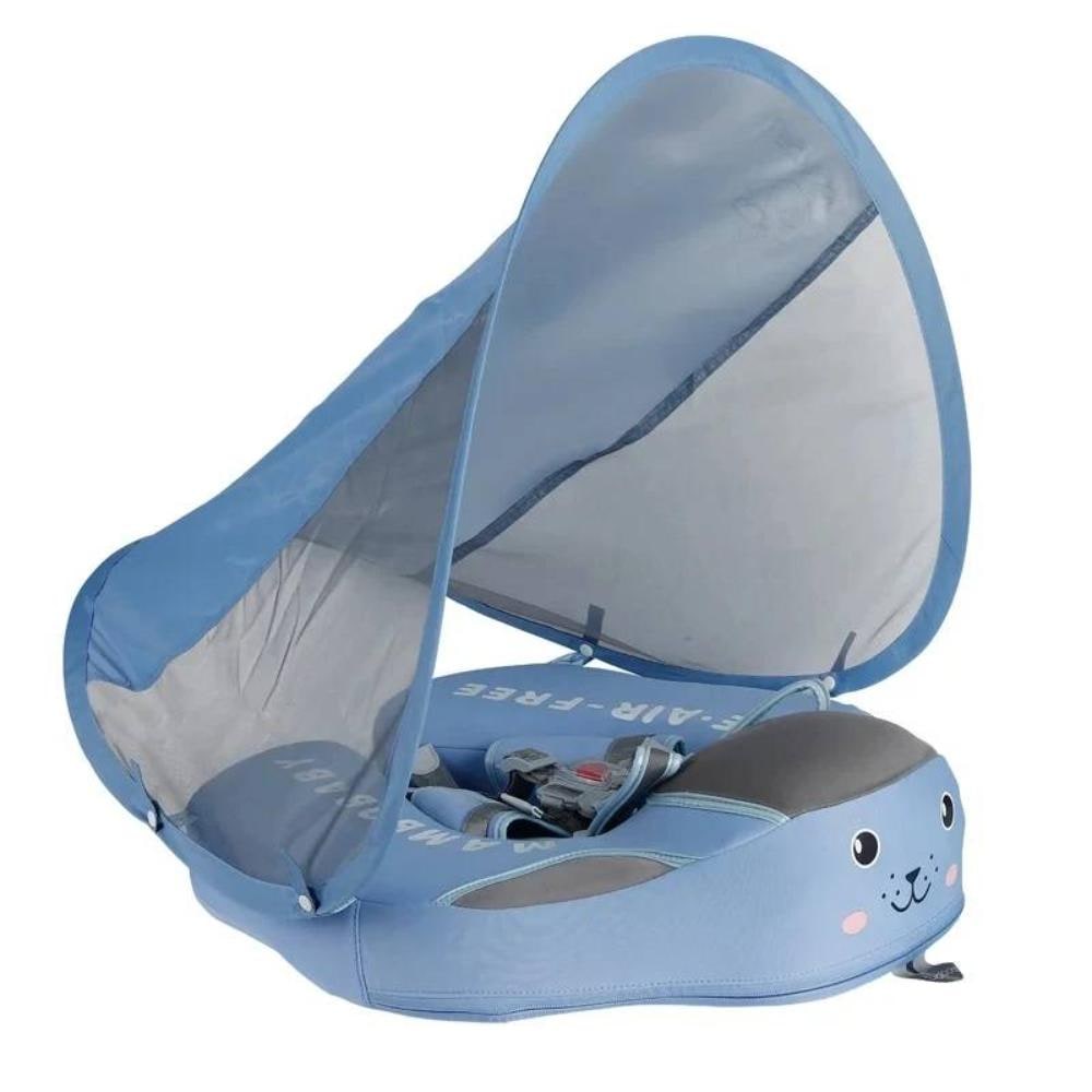 Baby Pool Float with Removable Sun Canopy and Safety Harness