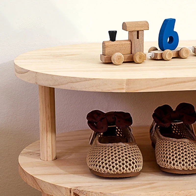 Kids Shoe Rack | Solid Pine Wood & Rounded Corners | 70 cm Long