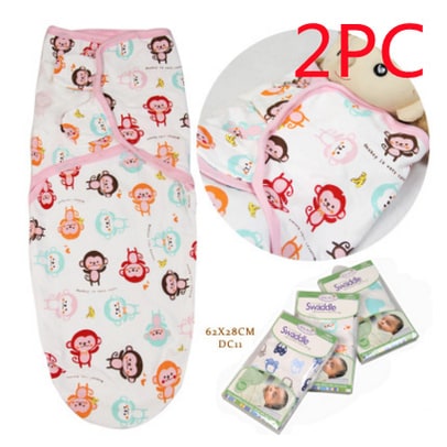 Kids' Sleep Sack Baby Swaddle Wrap for Newborn with Adjustable Hook and Loop Fasteners