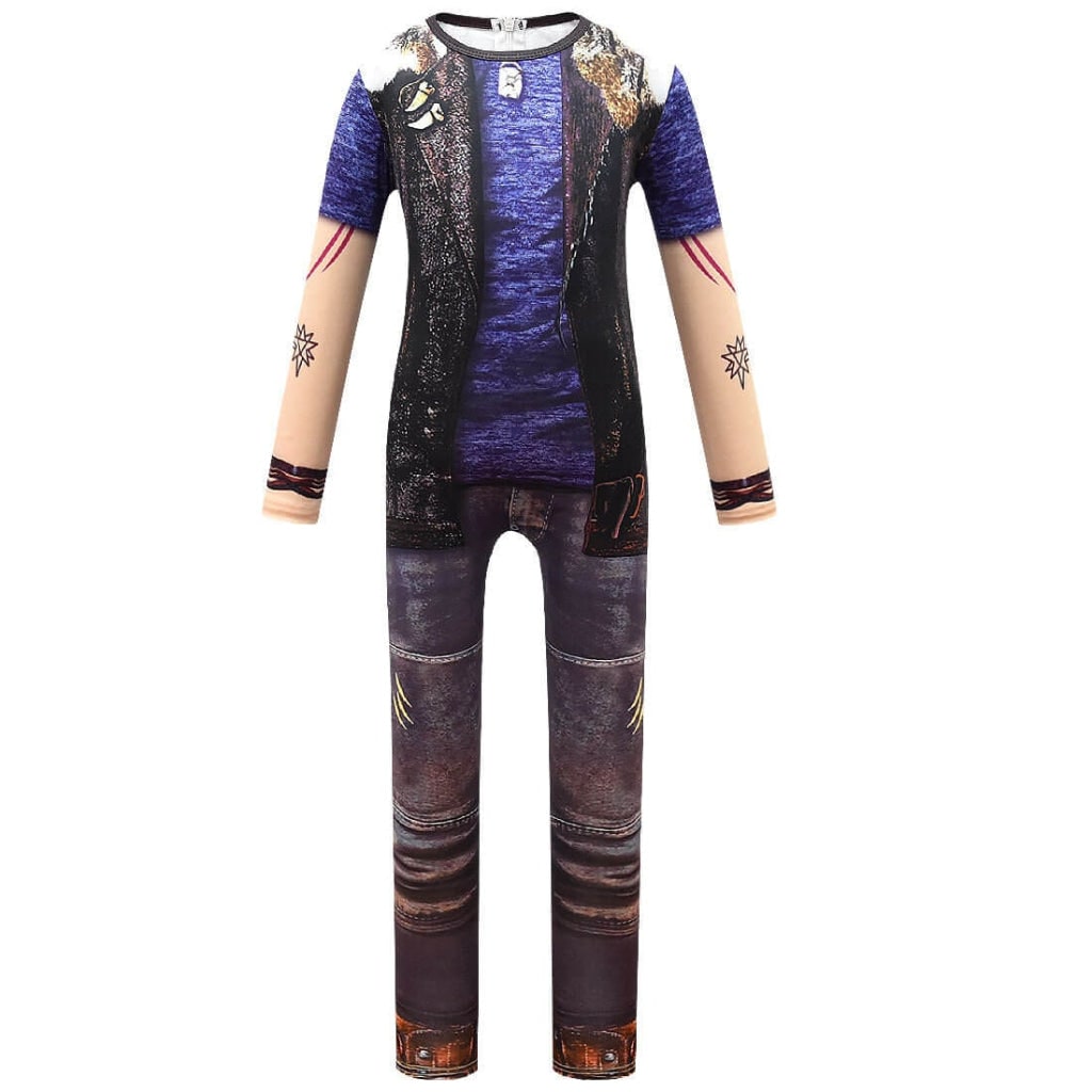 Kids' Werewolf Costume with Realistic Printed Details and Zip-Up Closure
