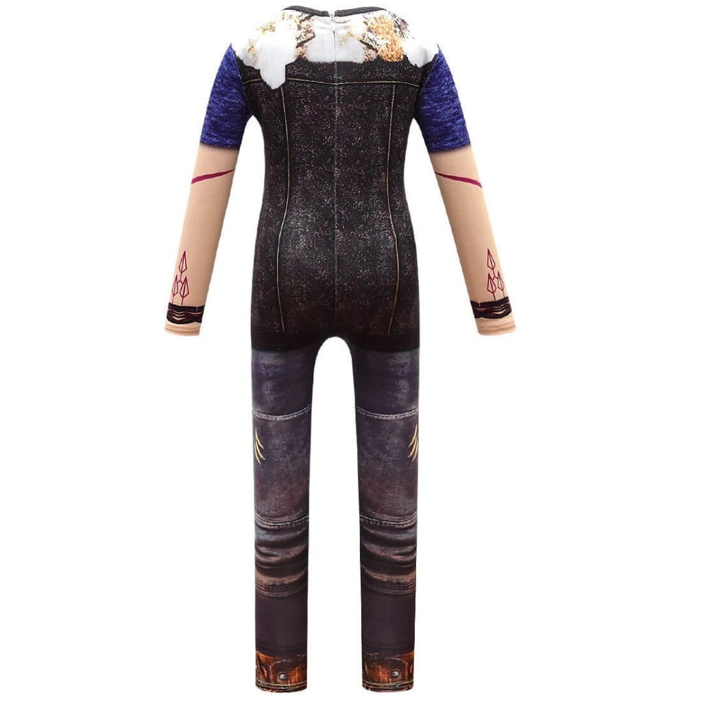 Kids' Werewolf Costume with Realistic Printed Details and Zip-Up Closure