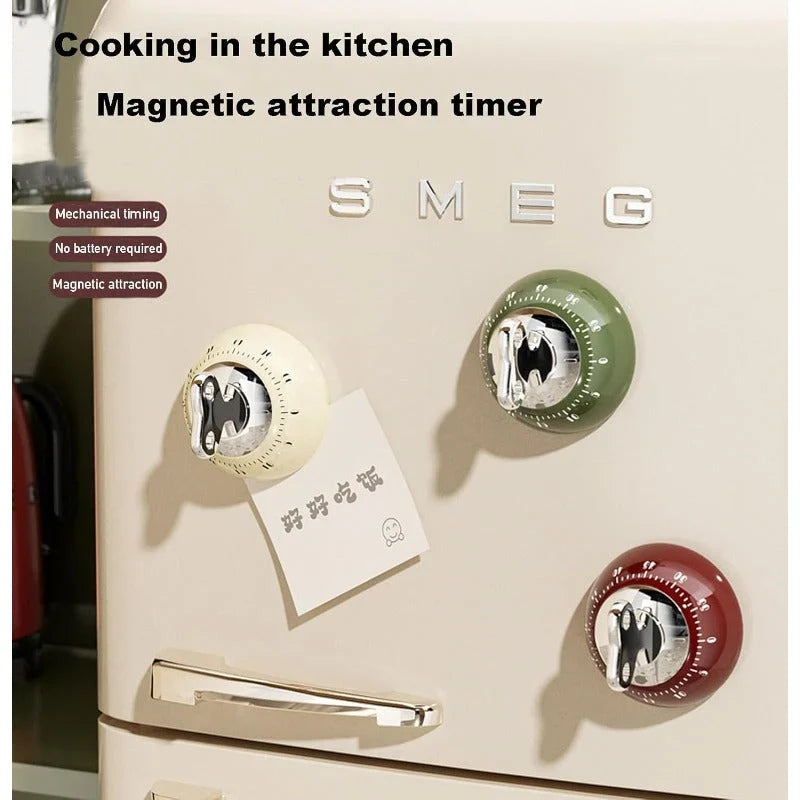 Kitchen Timer | Magnetic Back & Wind-Up | 0–60 Min