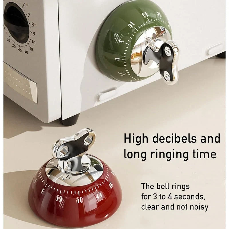 Kitchen Timer | Magnetic Back & Wind-Up | 0–60 Min