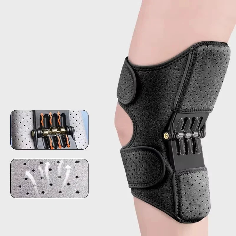 Knee Brace | Spring-Loaded Support & Adjustable Fit