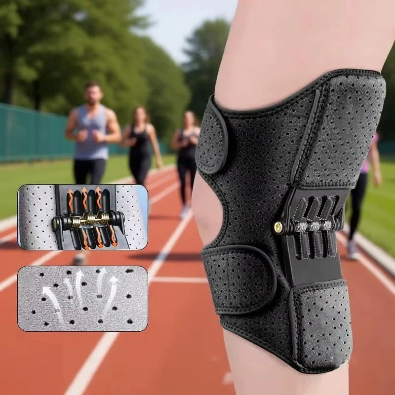 Knee Brace | Spring-Loaded Support & Adjustable Fit