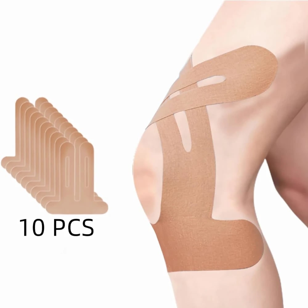 Knee Elastic Kinesiology Tape with Pre-Cut Strips for Professional Support