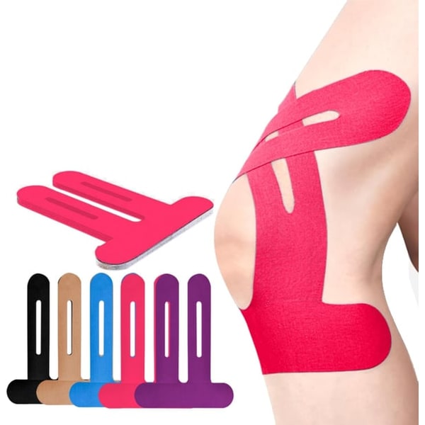 Knee Elastic Kinesiology Tape with Pre-Cut Strips for Professional Support