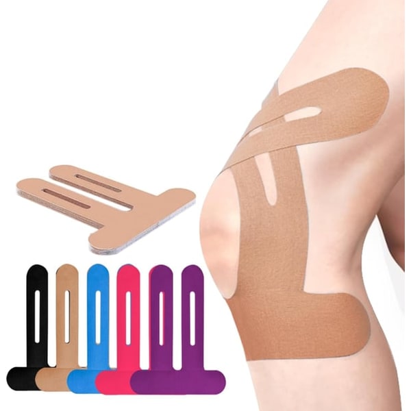Knee Elastic Kinesiology Tape with Pre-Cut Strips for Professional Support