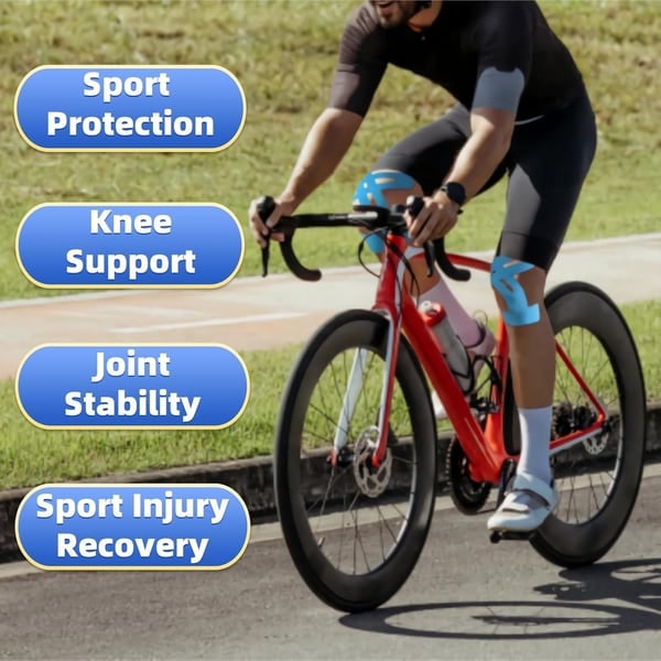 Knee Elastic Kinesiology Tape with Pre-Cut Strips for Professional Support