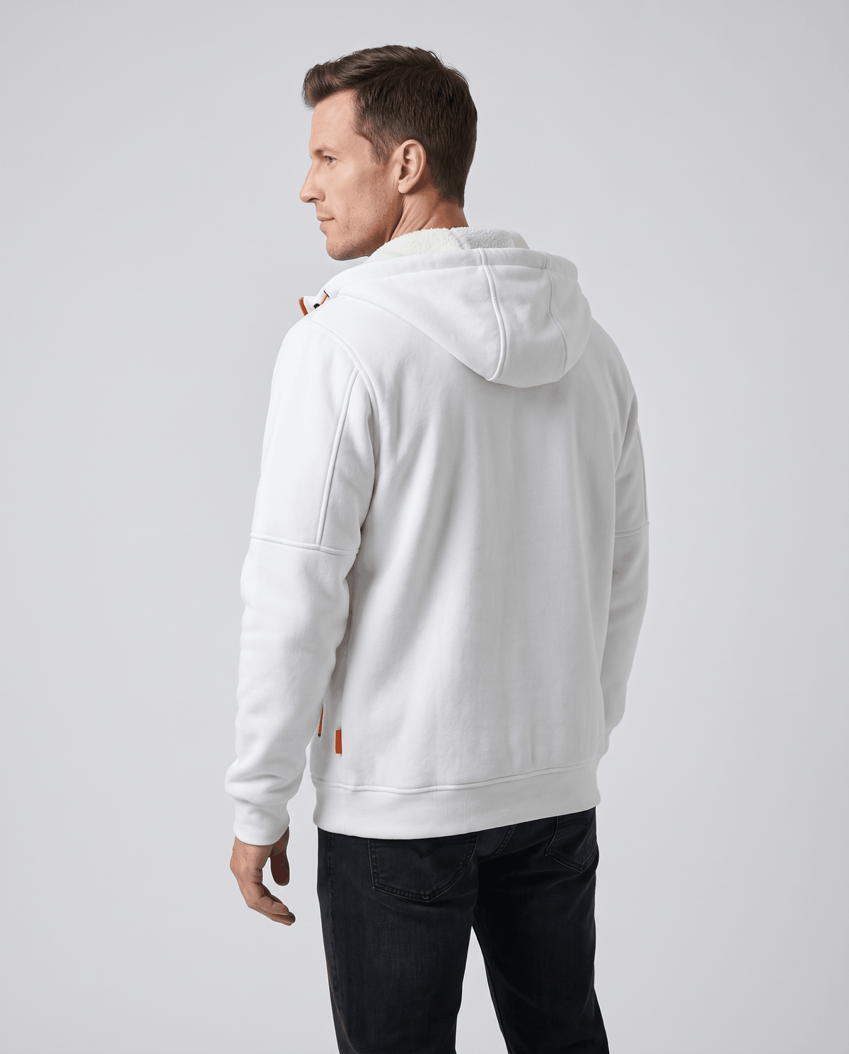 Knit Fleece Zip-Up Hoodie – Chest Pocket, Drawstring Hood & Regular Fit | Getaria