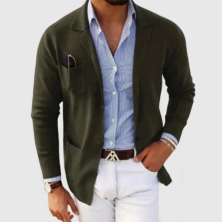 Knit Lapel Blazer for Men