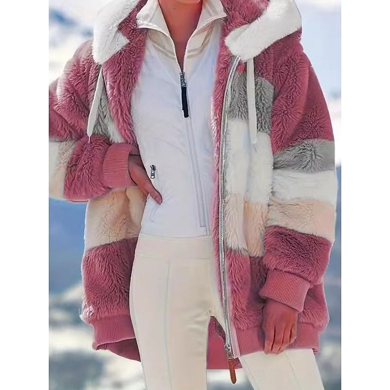 Corinne | Hooded Zip Up Fleece Jacket