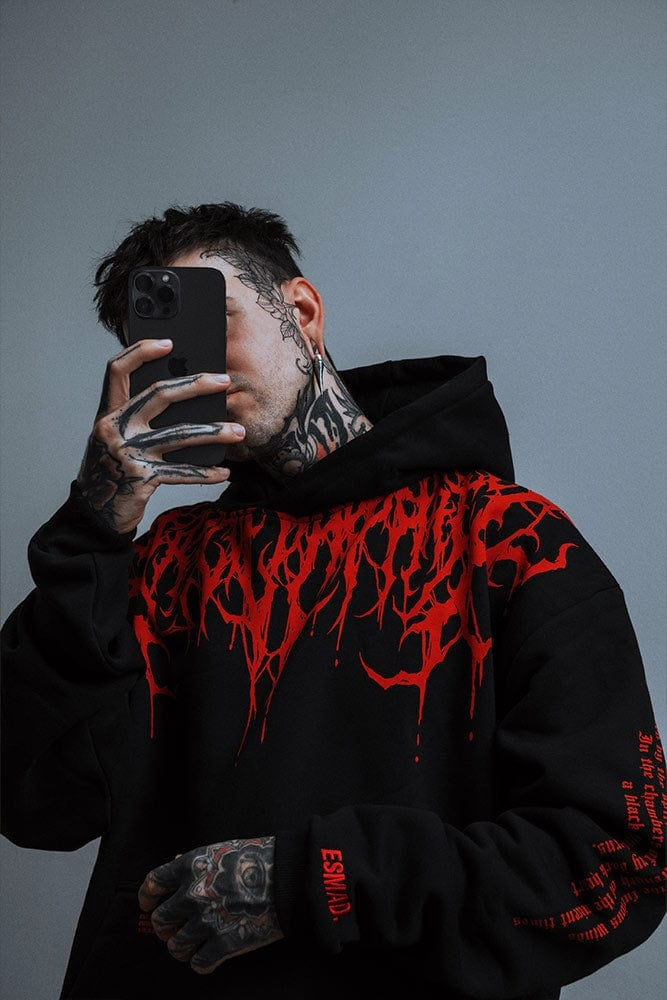 Ethan | Men's Oversized Graphic Hoodie Sweatshirt Gothic Print