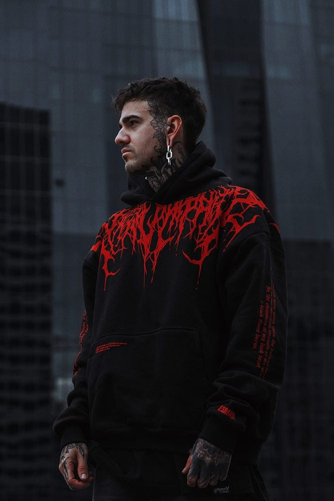 Ethan | Men's Oversized Graphic Hoodie Sweatshirt Gothic Print