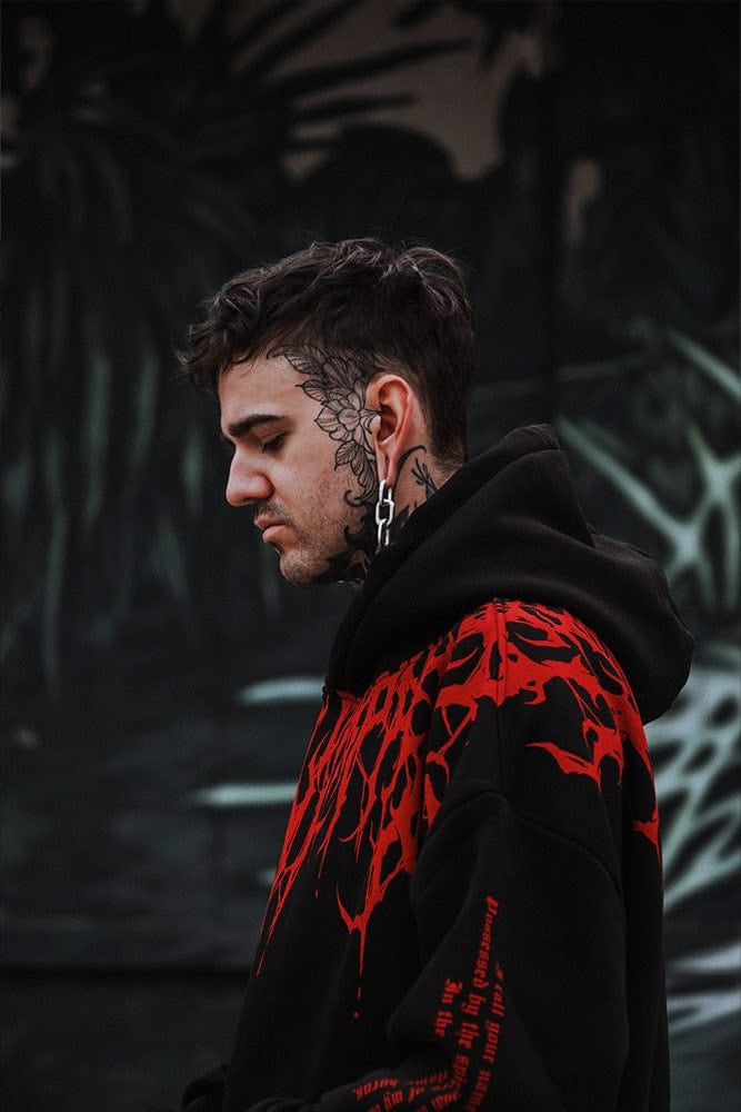 Ethan | Men's Oversized Graphic Hoodie Sweatshirt Gothic Print
