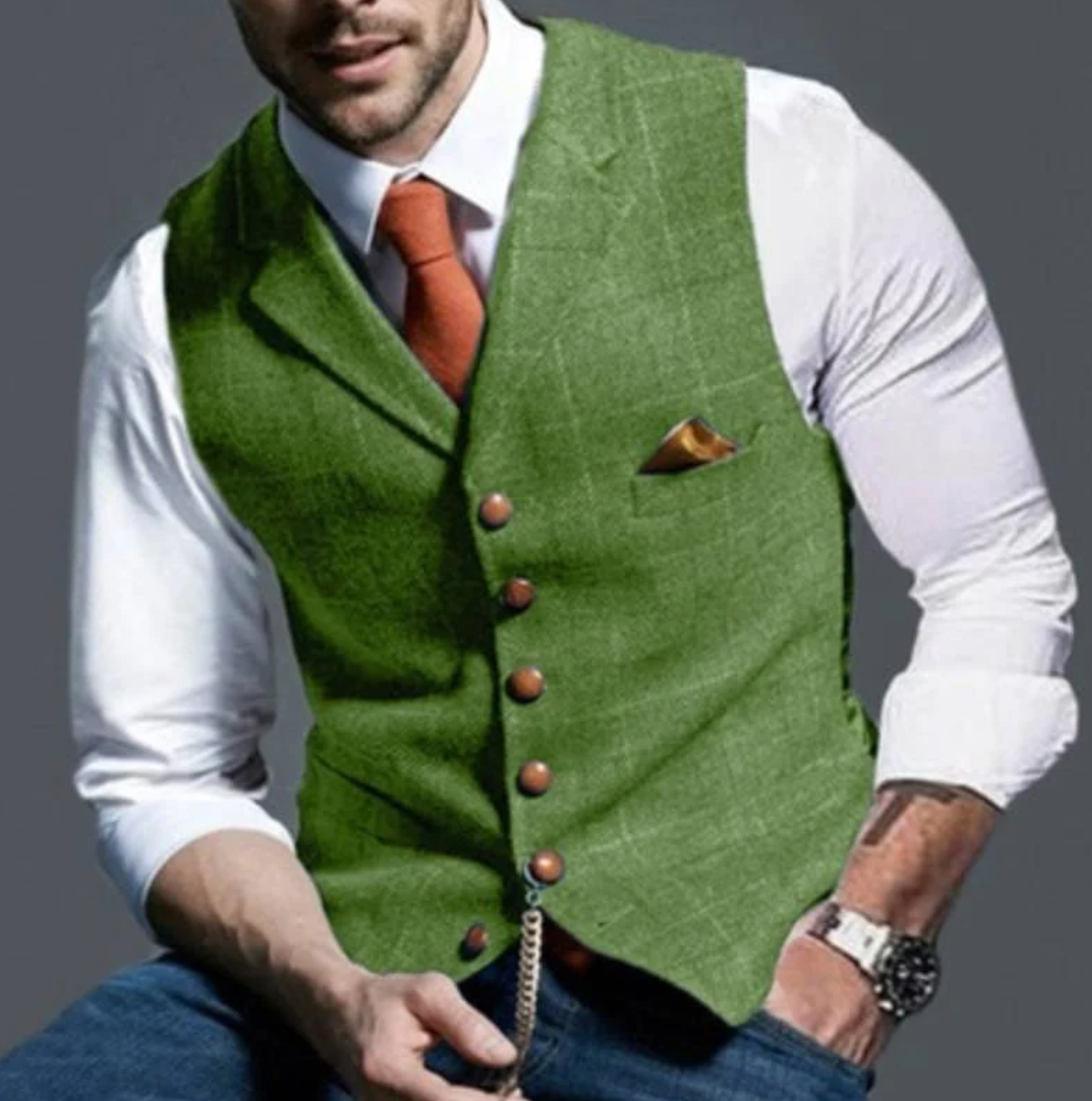 Konrad | Men's Elegant Waistcoat with Button Closure