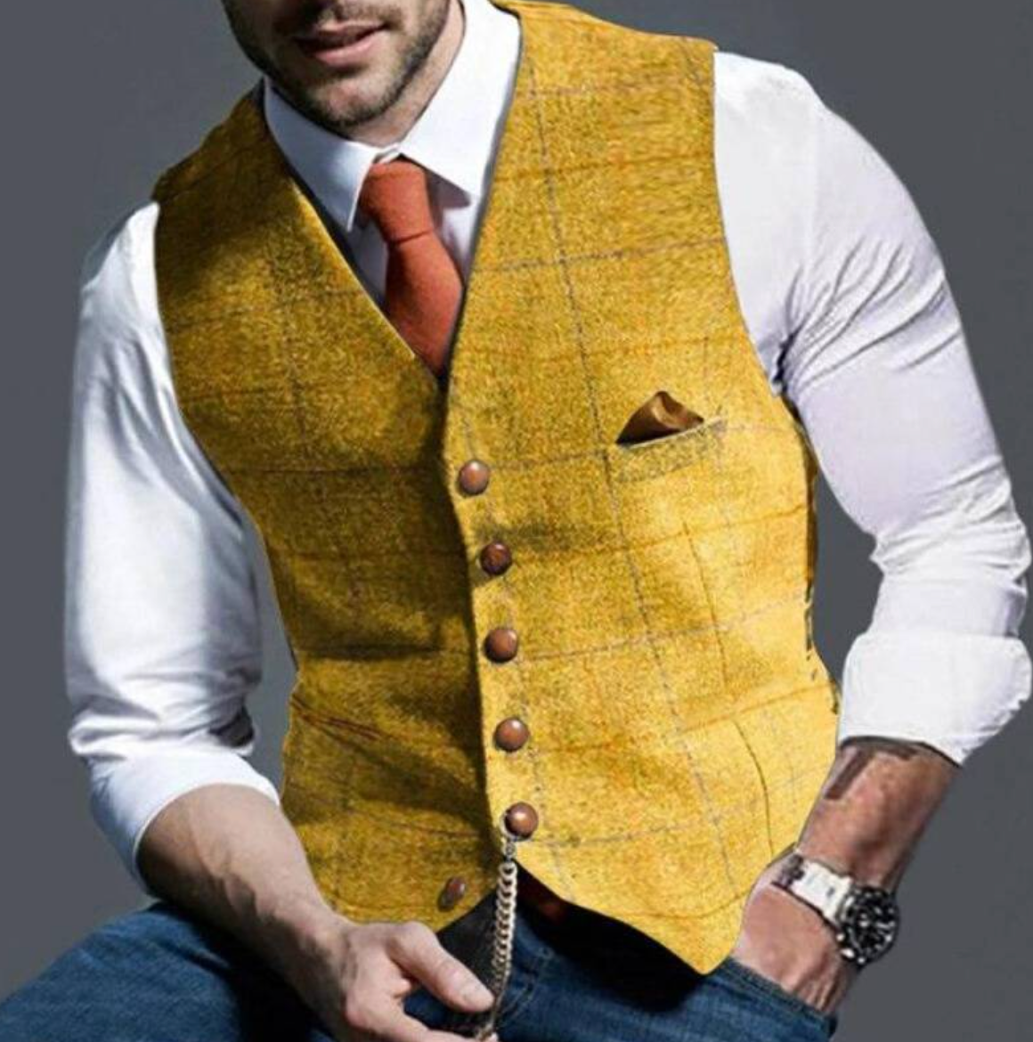 Konrad | Men's Elegant Waistcoat with Button Closure