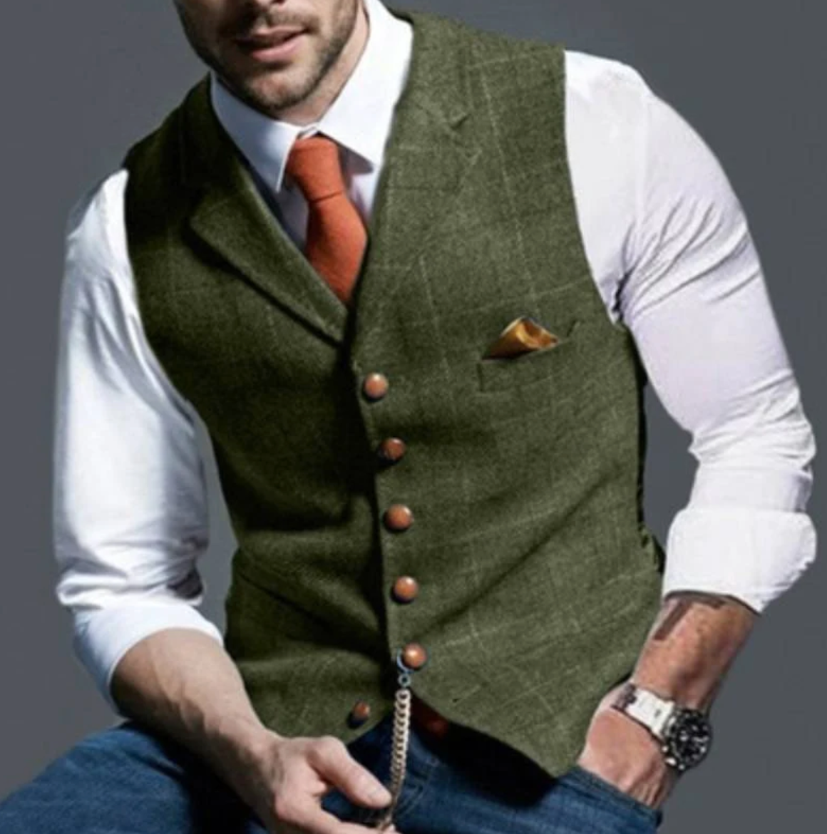 Konrad | Men's Elegant Waistcoat with Button Closure