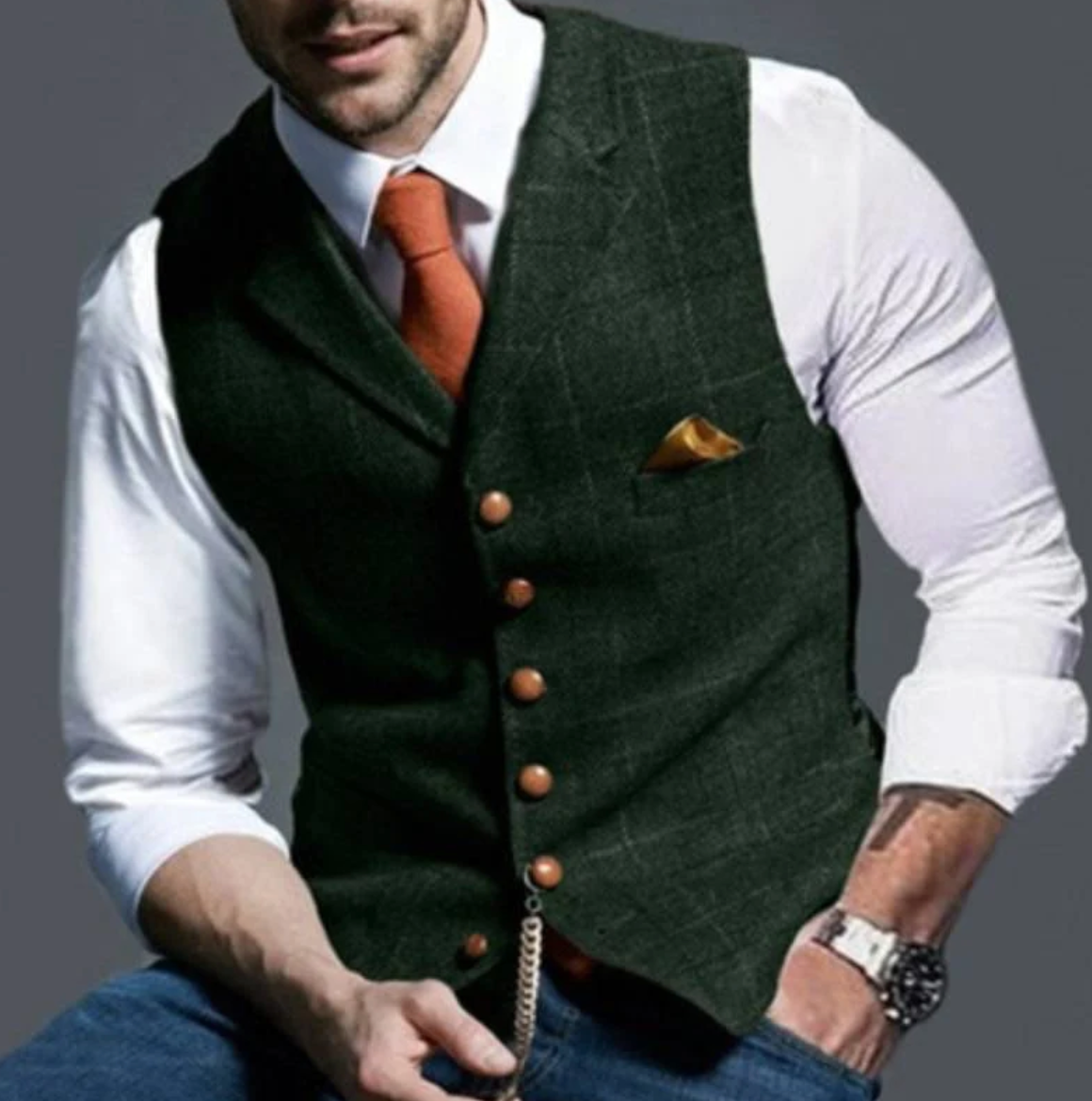 Konrad | Men's Elegant Waistcoat with Button Closure