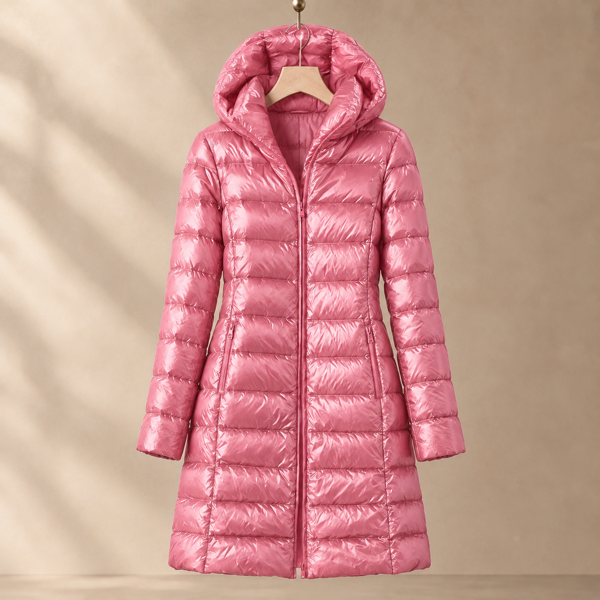 Krystal - Women's Long Hooded Down Jacket