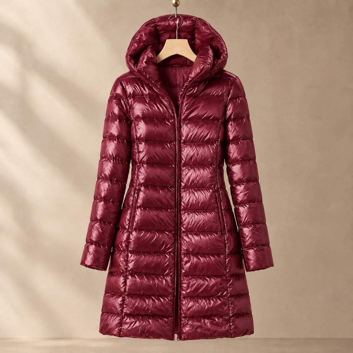 Krystal - Women's Long Hooded Down Jacket
