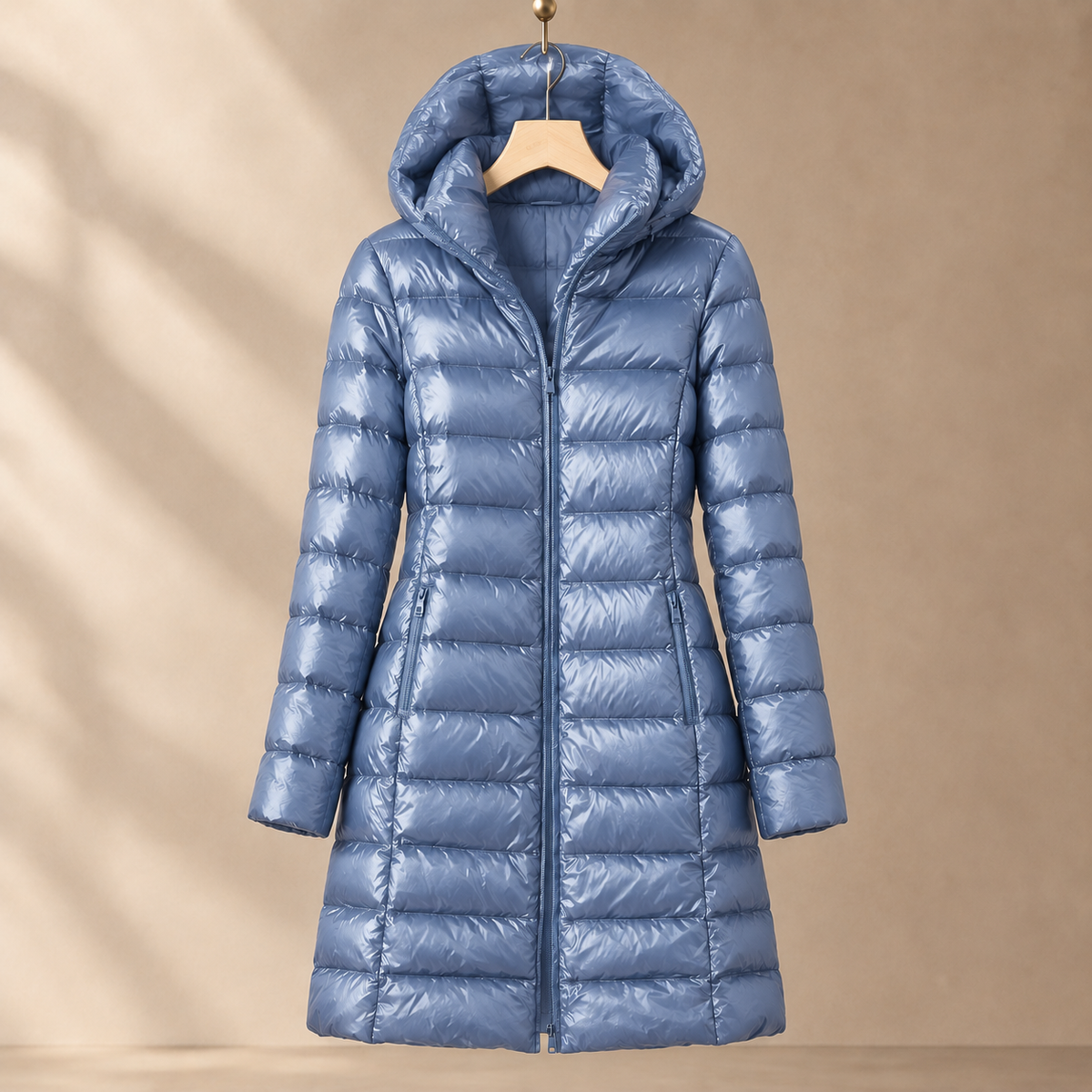 Krystal - Women's Long Hooded Down Jacket