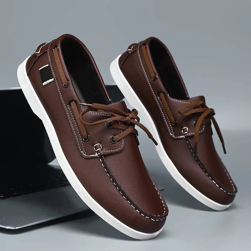 Lace-Through Boat Shoe Loafers for Men