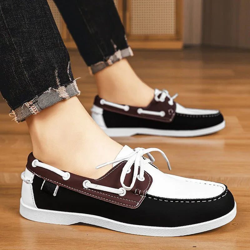 Lace-Through Boat Shoe Loafers for Men