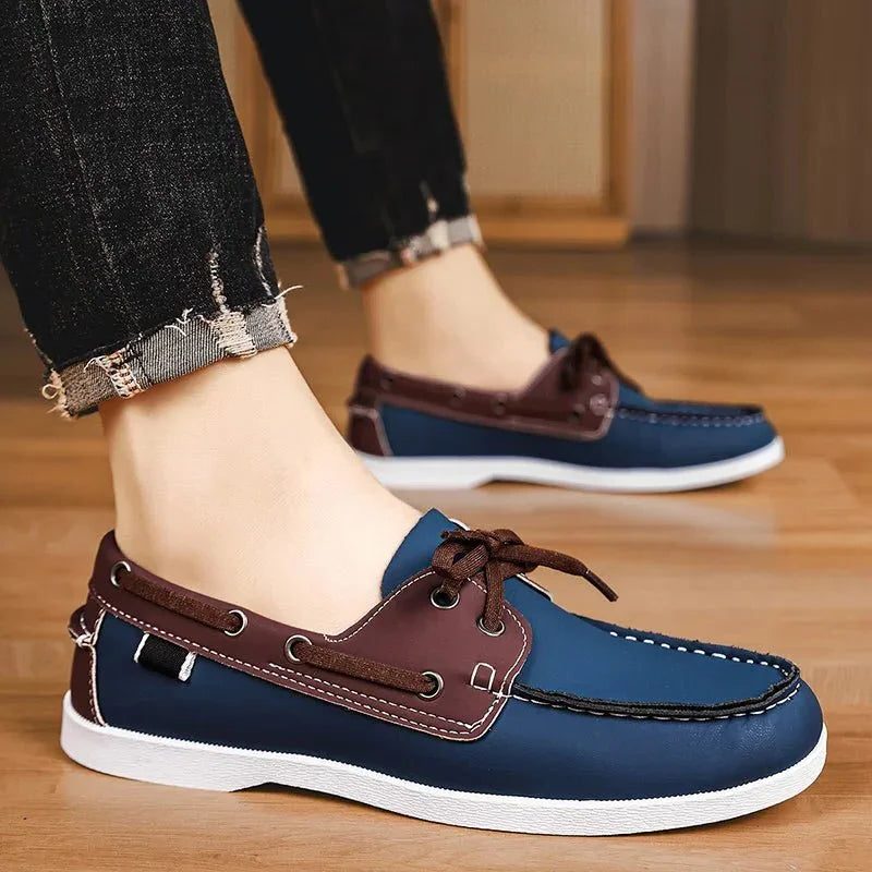 Lace-Through Boat Shoe Loafers for Men