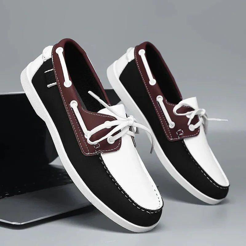 Lace-Through Boat Shoe Loafers for Men