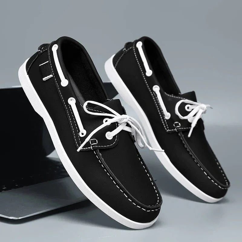 Lace-Through Boat Shoe Loafers for Men
