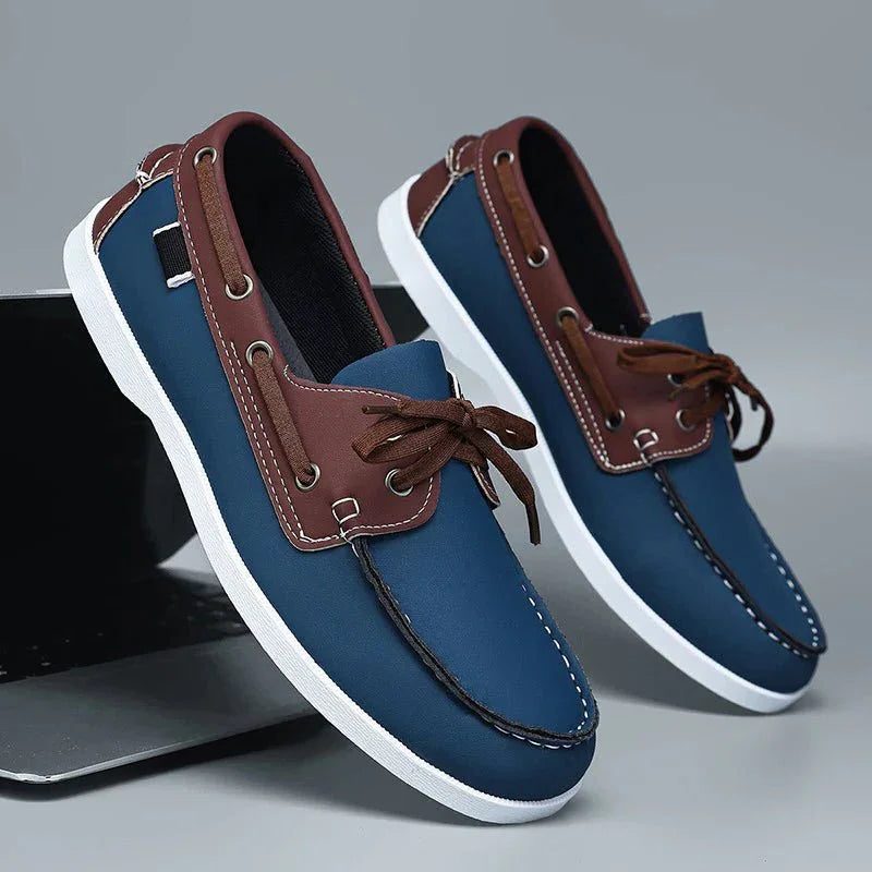 Lace-Through Boat Shoe Loafers for Men