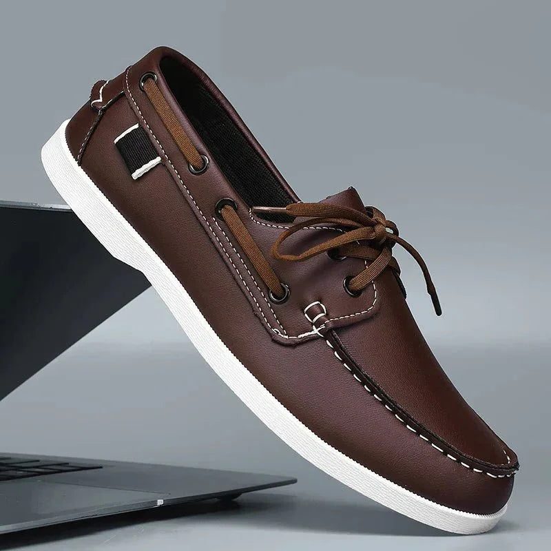 Lace-Through Boat Shoe Loafers for Men