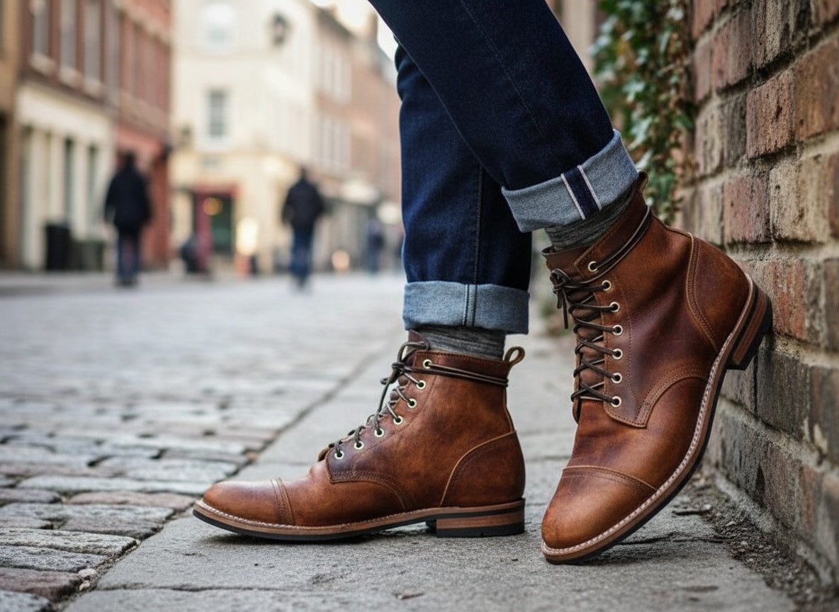 Lace-Up Ankle Boots for Men