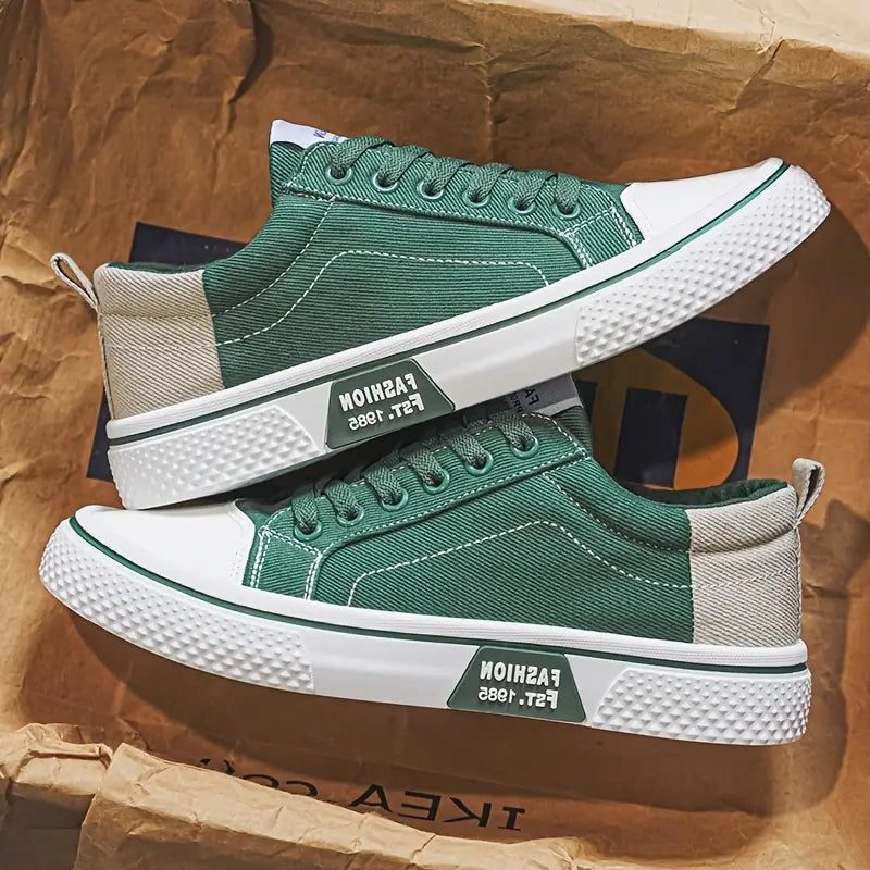 Lace-Up Canvas Sneakers for Men