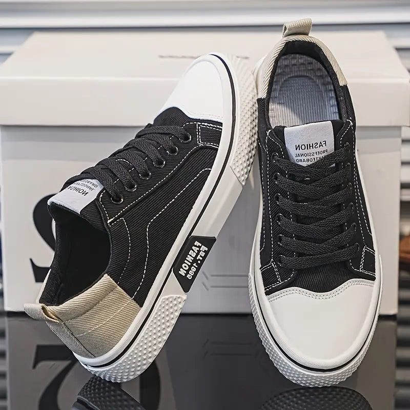 Lace-Up Canvas Sneakers for Men