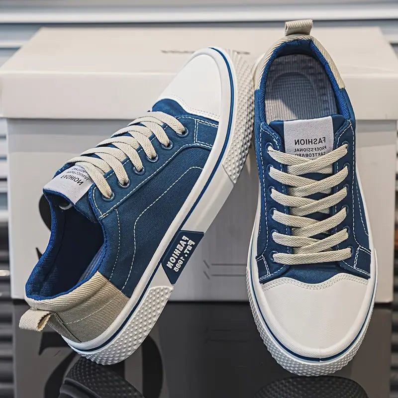 Lace-Up Canvas Sneakers for Men