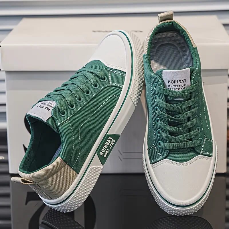 Lace-Up Canvas Sneakers for Men