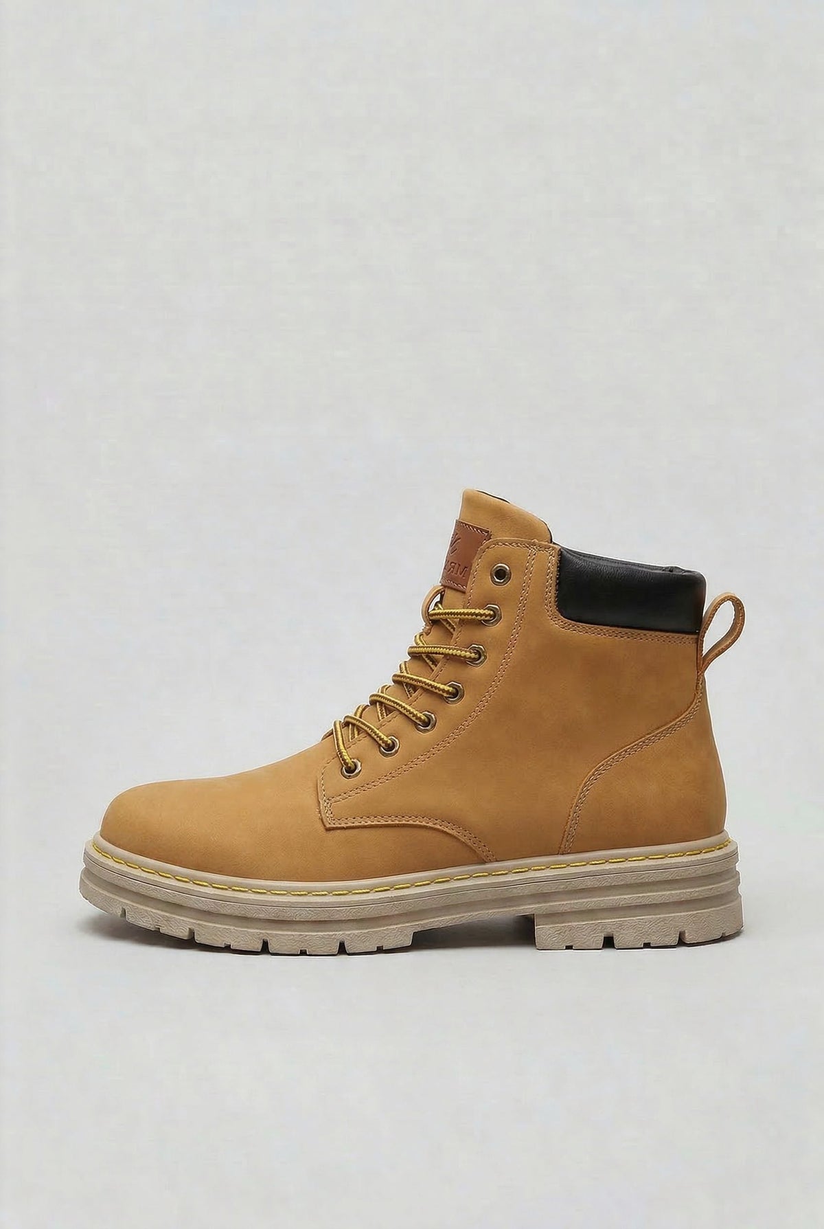 Lace-Up Chunky Sole Ankle Boots for Men
