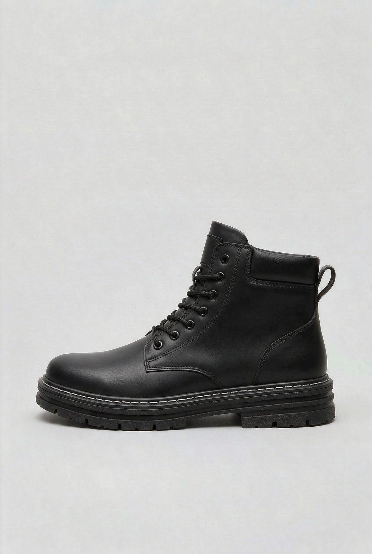 Lace-Up Chunky Sole Ankle Boots for Men