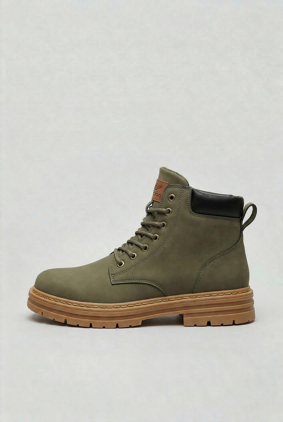 Lace-Up Chunky Sole Ankle Boots for Men