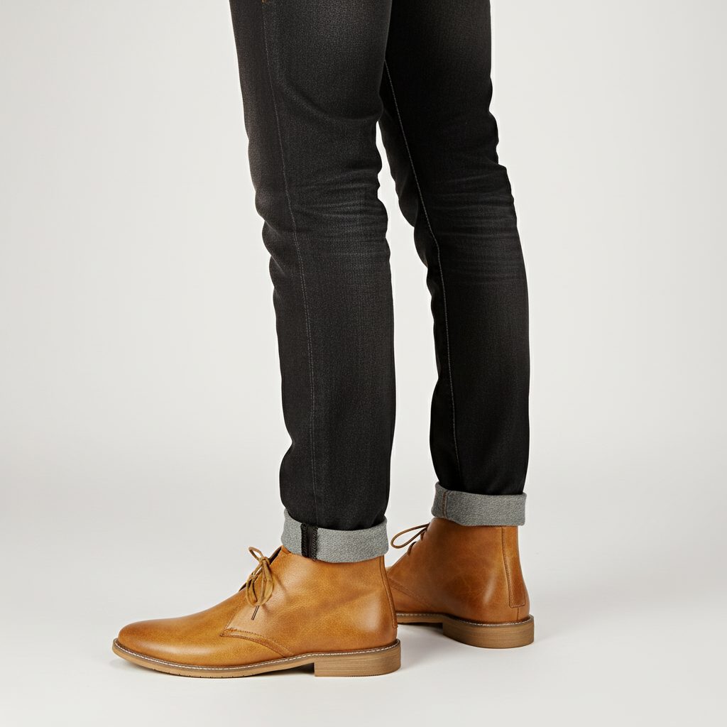 Lace-Up Desert Boots for Men