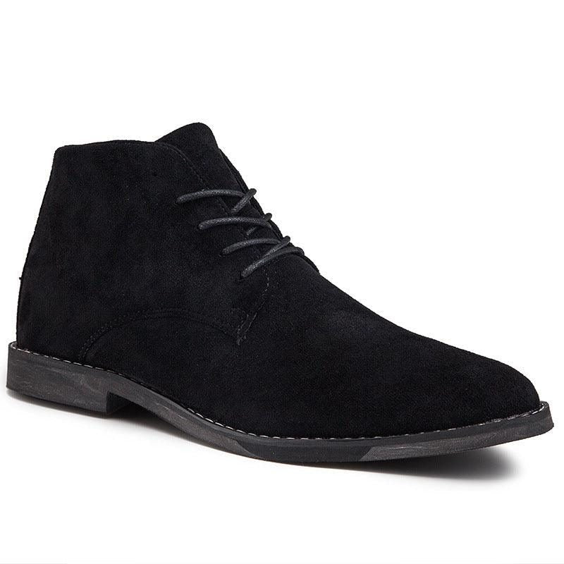 Lace-Up Faux Suede Desert Boots for Men