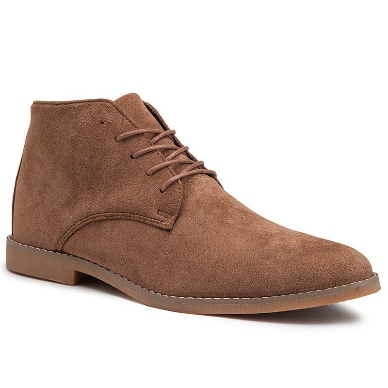 Lace-Up Faux Suede Desert Boots for Men